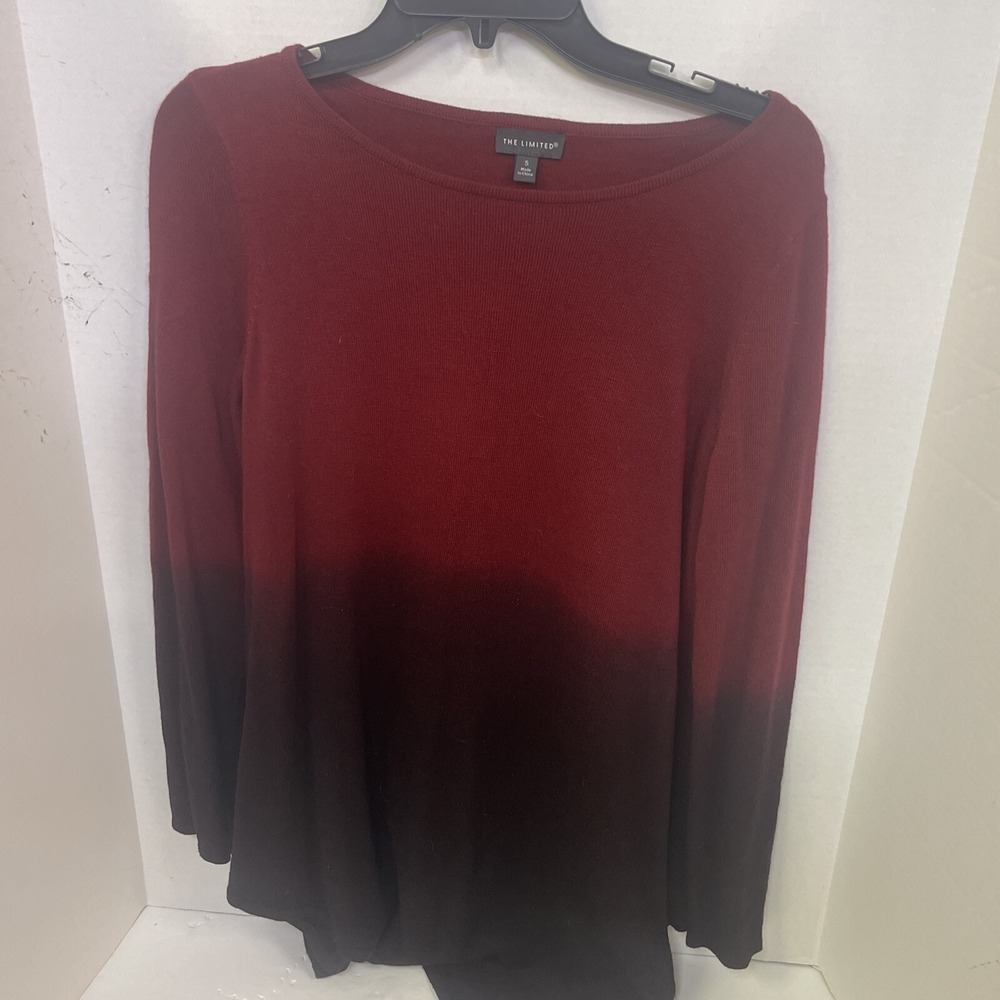 The Limited Shirt Women's Small Red Long Sleeve Sweater Shirt